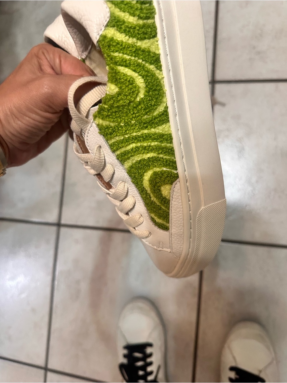 Soludos Ibiza Platform Psychedelic Spiral sneakers in Forest Green New Size 5 - Picture 10 of 10